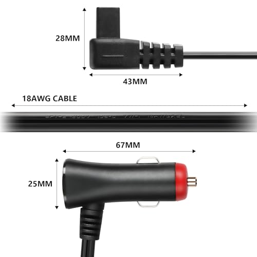 Image of 12V /24V Car Fridge Power Supply Cable Cigarette Lighter Plug Car Extension Cable for Cool Box Dometic, Alpicool, Waeco CF, ARB, Setpower, ICECO, Mobicool FR40 (RA-3.5M)