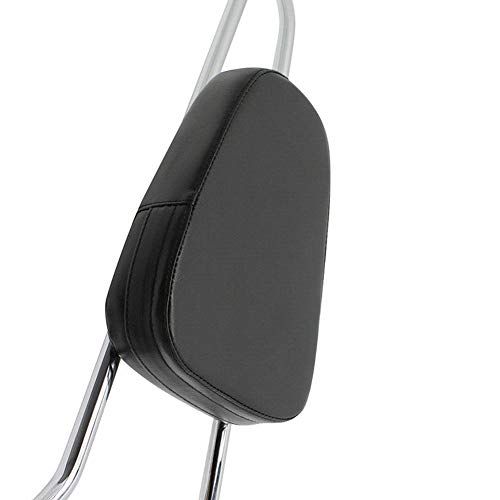 Backrests Sissy Bars, Heavy Duty Detachable Decorative Backrest Fits for Harley Dyna Street Bob Super Glide Custom Low Rider Super Glide FXDB FXDC FXDL FXD 2006-up (Chrome) - Thumbnail 2