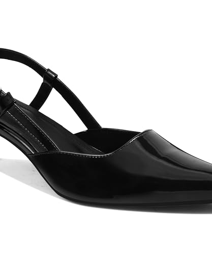 Image of JM LOOKS Elegant Pointed Toe Slingback Kitten Heels Fashionable Sandals for Modern Women