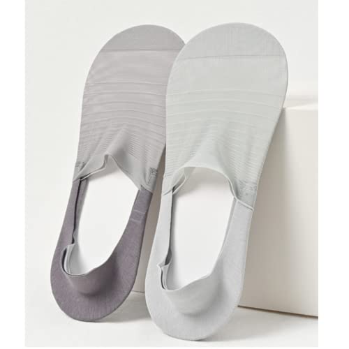 Yizelli 5 Pairs No Show Socks for Men Invisible Ice Silk Breathable Socks for Summer2
