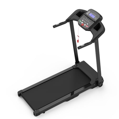Image of Portable Foldable Treadmills for Home Gym, Small Folding Treadmill Running Walking Machine with 265 LBS Capacity, Walking Running Exercise Electric Compact Treadmill with LED Display