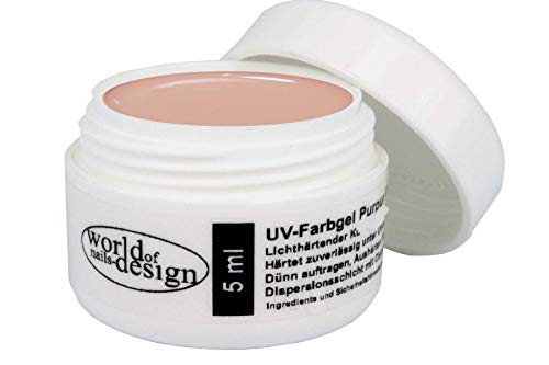 World of Nails-Design HQ LED/UV-Aufbaugel, Babyboomer Look, Covergel beige 02 1er Pack (1 x 15 ml) Cover