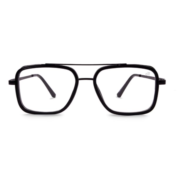 RIO RABBITNOVA N1 Black Square Blue Block Eyeglasses: Style and Digital Eye Protection