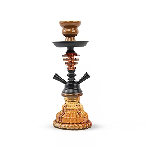 YANGH Hookah Set, inklusive Zubehör, 2 Schläuche, -50,8 cm Tragbares Set Glasvasenbasis und Keramikschale für… – Bild 5
