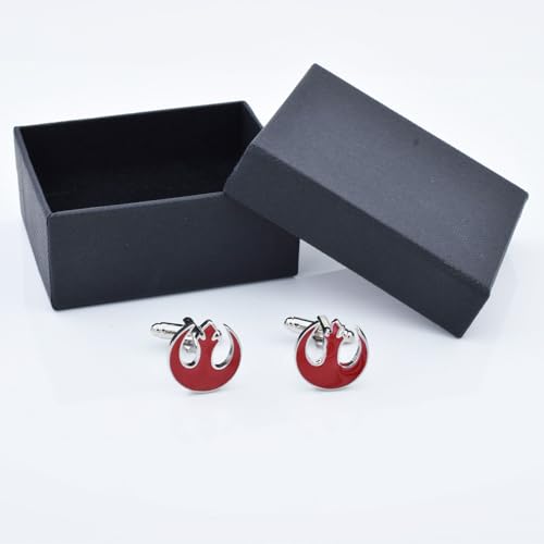 Mancuernillas estilo Space Rebellion rojas y negras miniatura 7