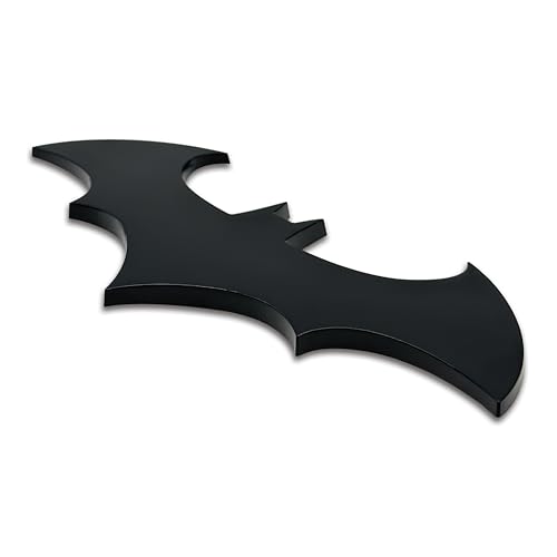 Image of Elektroplate Officially Licensed Batman Oversized Blackout Acrylic Automotive-Grade DC Comics Superhero Emblem for Cars, Trucks, and All Auto | Universal Fit at 8 inch x 3.3 inch | Weatherproof