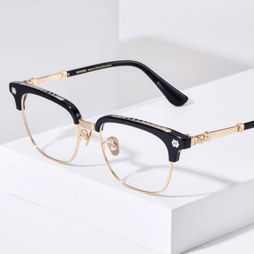 Image of HEPIDEM Acetate Glasses Frame Men Women Square Eyeglasses Optical Spectacles 9395