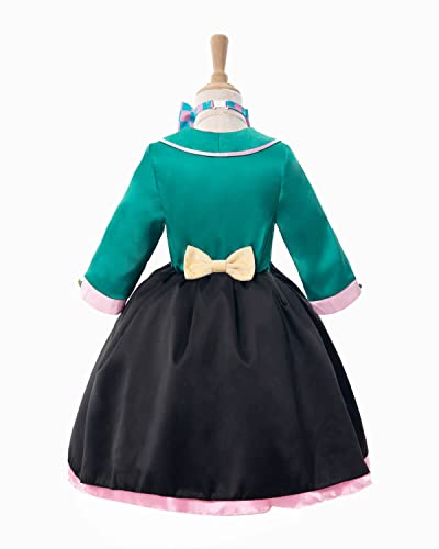 Nuoqi Girls Mad Hatter Costume Mad Hatter Tea Party Costume Halloween Dress With Hat Xl thumb #1