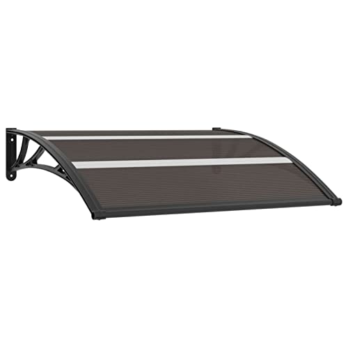 Xichuzi Marquesina para Puerta, Tejadillo De Exterior, Marquesina Puerta Exterior, Toldo para Puerta Exterior, PC Negro 120x80 cm