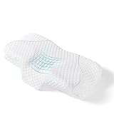 Memory Foam Pillows for Sleeping,Cervical Pillow for Neck Support ,Bamboo Pillow for Pain Relief Sleeping，LINSY HOME Contour Pillow with Hypoallergenic Pillowcase