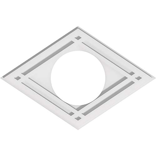 Image of Ekena Millwork CMP20X13DD-07000 Diamond Architectural Grade PVC Contemporary Urethane Ceiling Medallions 20 inchW x 13 3 /8 inchH x 7 inchID x 7 inchC x 1 inchP