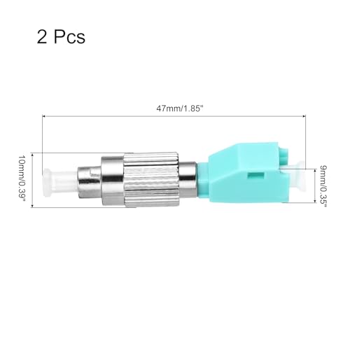QUARKZMAN Glasfaser Adapter, FC Stecker auf FC Buchse OM3 Kupplung Multimode-Unidirektional Stecker für Optische Kabel, 2 Stück
