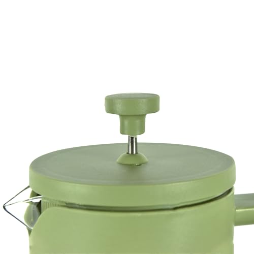 Image of THE BEAN CO French Press Coffee Maker 600 ml | Heat Resistant Borosilicate Glass | 4 Level Filteration (Green)