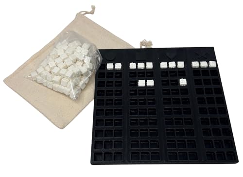 Braille Scoreboard, Accessible Score Card for The Blind, for 1 to 4 Players, Up to 10 Rounds, Keep Track of Points in Card and Board Games, and Sports