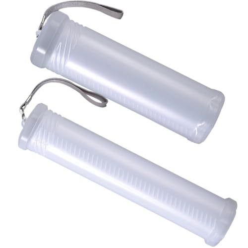 Image of Operitacx Retractable Pencil Holder 2-Pack Portable Telescopic Pen Storage Box Clear Plastic Pen Case Organizer for Art Supplies Paintbrushes Makeup Tools 10.03X2.36X2.36 Inch
