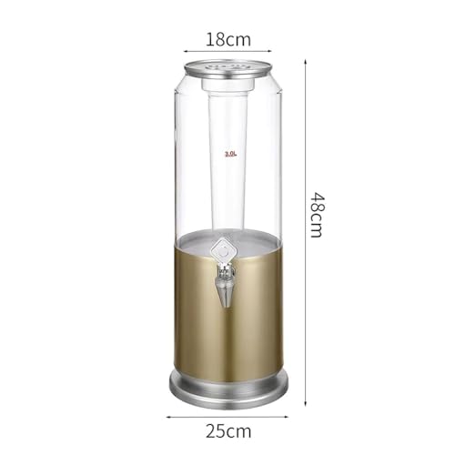 Dispensador de torre de cerveza con núcleo de hielo y luz LED, barril de mesa de 3 litros de capacidad para fiestas en el hogar y bares