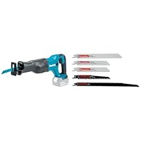 Makita Akku-Reciprosäge (18 V, ohne Akku, ohne Ladegerät) DJR186ZK + Makita P-83945 Reciprosägeblatt-Set