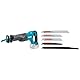Makita Akku-Reciprosäge (18 V, ohne Akku, ohne Ladegerät) DJR186ZK + Makita P-83945 Reciprosägeblatt-Set