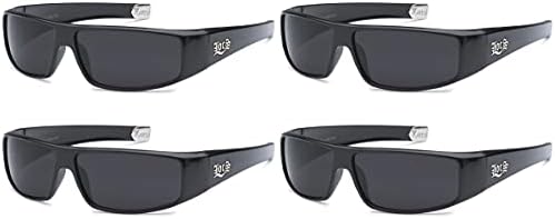 Locs 4 Pack 9035 Black Sunglasses Gangster Rapper Lowrider Cholo ...