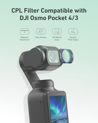 Filtre CPL Pocket 3 TELESIN polarisant circulaire multi-couches pour vidéo