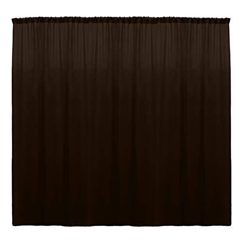Ultimate Textile 8 ft. Polyester Backdrop Drape Panel, Chocolate