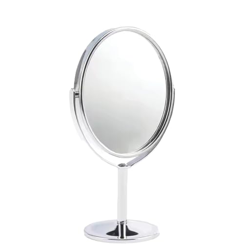 Temperia Magnifying Table Makeup Mirror with Stand - Small Vanity Concave Portable Foldable Travel Zoom Mirror for Face, Make Up, Desk, Shaving, Hostel, Ergonomic Design - (MN05)