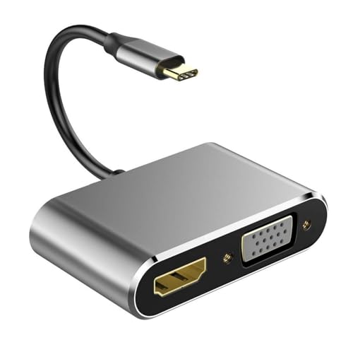 Adaptador divisor tipo C a 4K con dos pantallas 4K y carga rápida de 100 WPD para estación de acoplamiento USB C para portátil