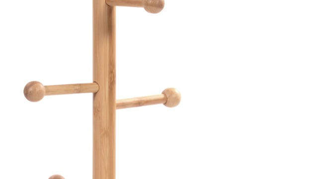 2 stuks pretzelstandaard, pretzelhouder van hout in boomvorm met 6