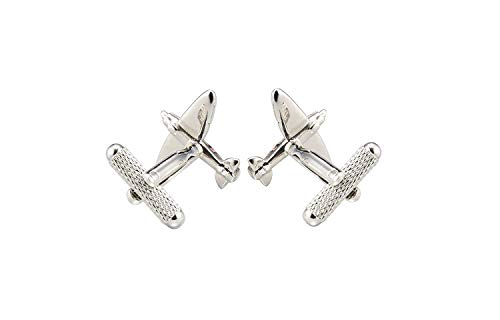 A N KINGPiiN Mancuernas en forma de avión para hombres miniatura 2