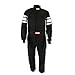 RaceQuip 120004RQP 120 Series 1-Pc Driving Suit SFI 3.2A/5 Black/White Medium Tall