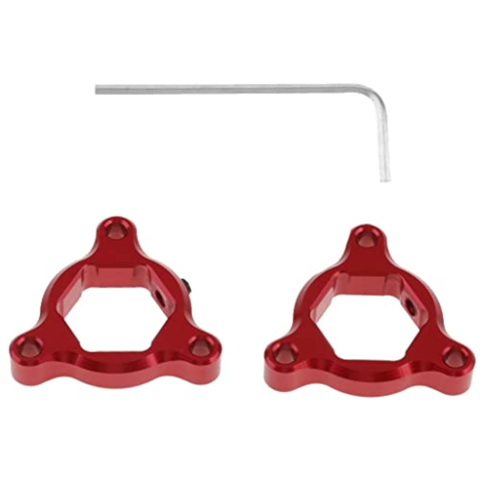 CNC Aluminum Motorcycle Front Suspension Fork Preload Adjusters, 14mm Red