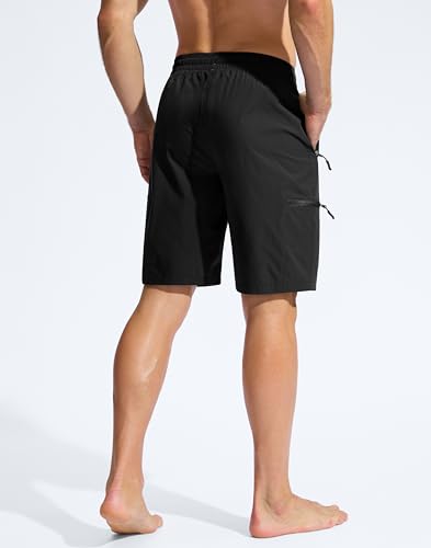 Men's Swim Trunks 9" Quick Dry Board Shorts with 4 Zipper Pockets Beach Shorts Bathing Suit Men - No Mesh Liner2