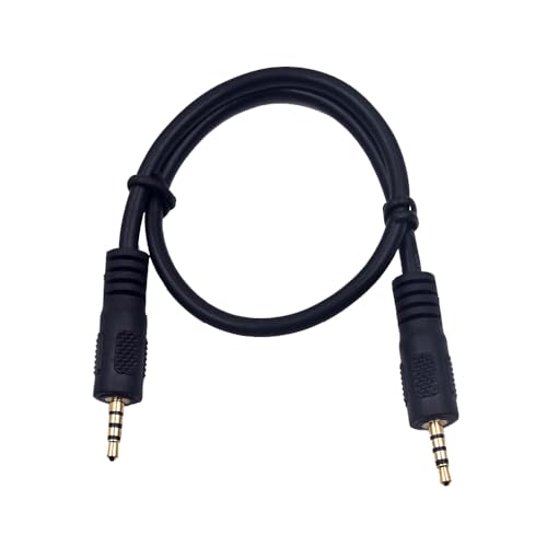 Cable de audio 2.5mm TRRS 0.3m, pack 2 piezas miniatura 3