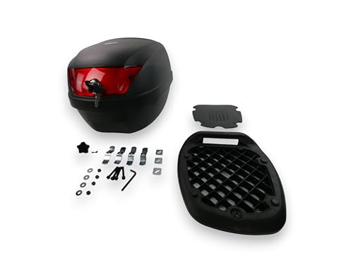 Nova Motors Universal Motorradkoffer Top Case 28L für Motorräder und Roller