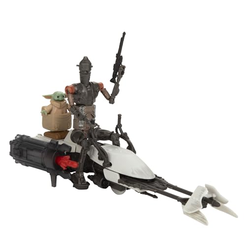 STAR WARS Epic World of Action IG-11 & Grogu Speeder Bike, 4-Inch Scale Action Figures & Vehicle, Toys for Boys & Girls Ages 4+ image 3