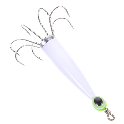 STOBAZA Pulperas para Pescar Pulpo de Hierro Duradero Anzuelo Barbado para Pesca en Embalses y Estanques, Señuelo para Entusiastas Pesca Color Aleatorio