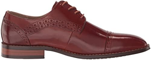 STACY ADAMS mens Garrett Cap Toe Oxford, Cognac, 10.5 US | Image 5