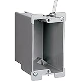 Pass & Seymour S1-18-W Plastic 1-Gang Old Work Switch Outlet Box 2-1/4 Inch x 3-3/4 Inch x 3-1/32 Inch 18 Cubic-Inch Slater