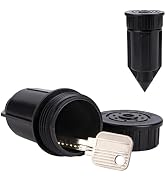 Meejune Hide a Key Outside Sprinkler Head - Waterproof Outdoor Key Holder for Garden, Yard (Black)
