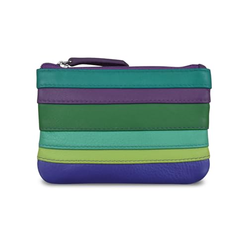 Image of ili New York Leather Mini Compact Coin Purse - Cool Tropics