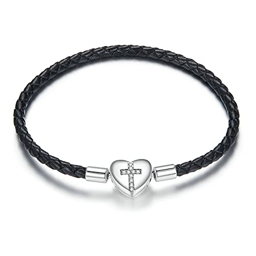 Bracelet de fiançailles en croix en argent à porter au quotidien