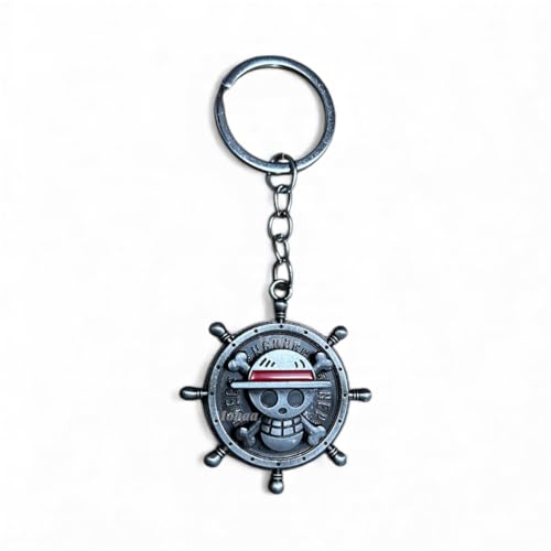 Keychain for Men – Anime One Piece Metal Collectible Keyring for Bike Car Bag – Luffy Zoro Sanji Gift for Anime Lovers Boys Teens