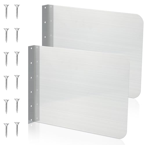 Therwen 2 Pcs Stainless Steel Side Splash Guard for Kitchen Sink 15 x 12 Inch Wall Mount Guard with Screws Commercial Restaurant Bar Hand Wash Sink and Compartment Prep Splash Protector Supply
