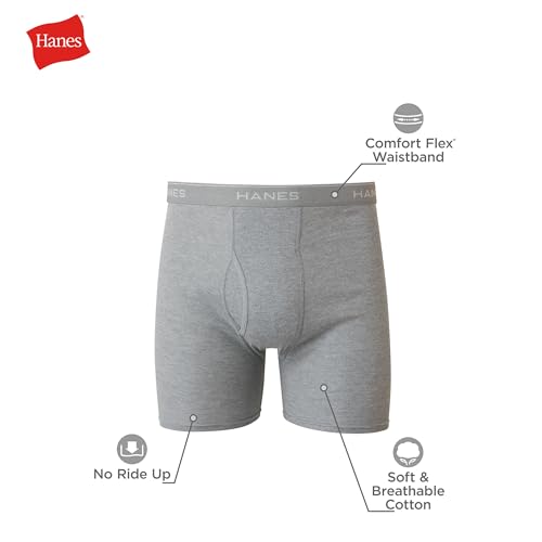 Hanes 100% Cotton Boxer Briefs (12-pack)