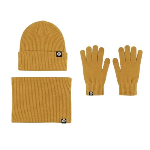 Guantes de pantalla táctil, gorro de punto y bufanda para frío extremo