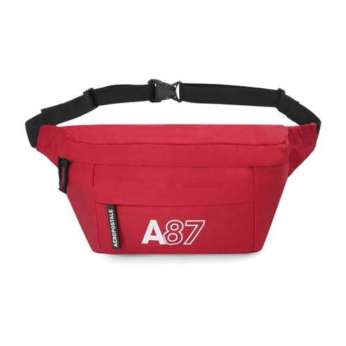 Image of Aeropostale Oliver Unisex Polyester Waist Pouch Bags & Cases - Red