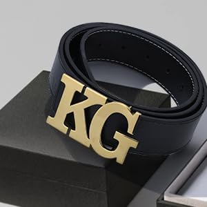 Miniatura 6 de YITUB Cinturón de cuero personalizado para hombre, cinturón de vestir personalizado para hombre, cinturón de hebilla con nombre, cinturones