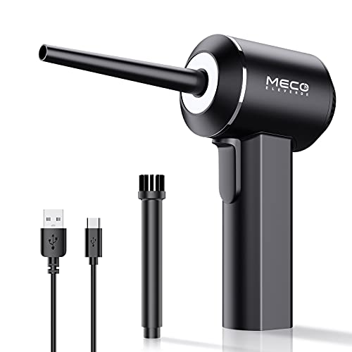 MECO Compressed Air Duster, Electric Air Blower for Computer Cleaning, Cordless Air Duster with LED Light, 45000 RPM, Two Gears Adjust, Type-C Charging Keyboard Cleaner, Replaces Compressed Air Cans