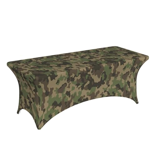 Housse de table élastique rectangulaire bâche protection table jardin imprimé militaire
