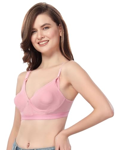 Image of Fabme Women's Cotton Nursing, Maternity, Feeding, Seamless Regular Bra